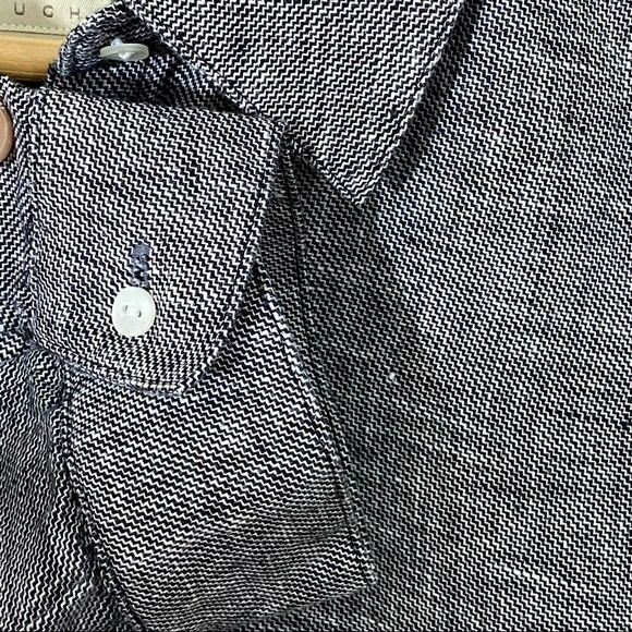 Norton McNaughton Women’s Button Down Linen Gray Top. Size Small. - Picture 8 of 11
